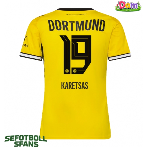 Borussia Dortmund Konstantinos Karetsas #19 Hemmatröja Kvinnor 2026-27 Kortärmad